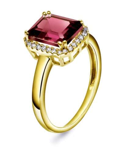 Ring i gull med diamant 0.14 ct WSI