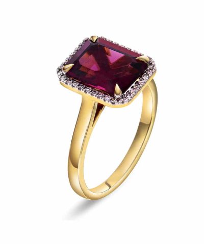 Ring i gull med diamant 0.14 ct WSI