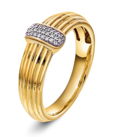 Ring i gull med diamant 0,05 ct WSI
