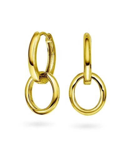 Hin dobbel hoop i forgylt 925 sølv