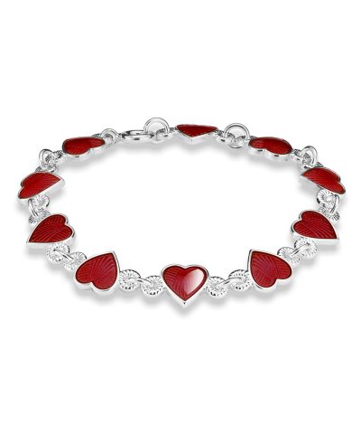 Pia&Per ARMBÅND,HJERTE RØD