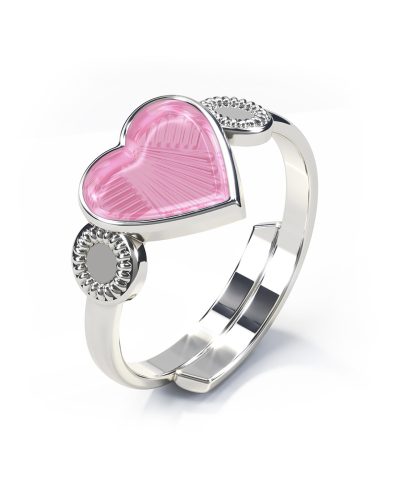 Pia&Per RING,HJERTE ROSA