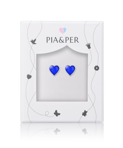 Alternative view of Pia&Per ØRESTIKK,HJERTE MØRKBLÅ