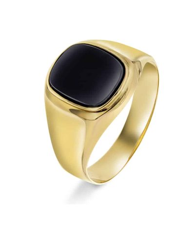 Christophersen Gult Gull Ring hematitt 10x12 m/bunn