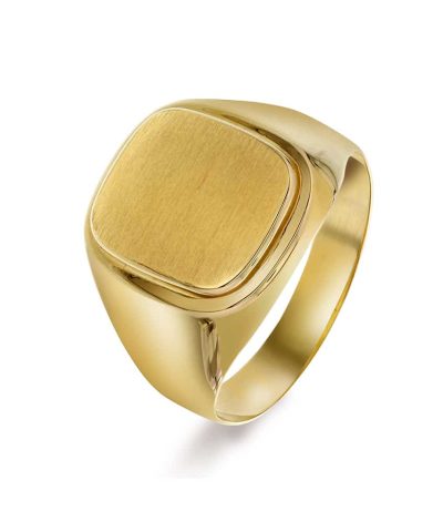 Christophersen Gult Gull Ring 12x14 mat/bla m/bunn