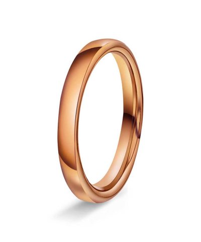 Oval 2mm polert rødt gull