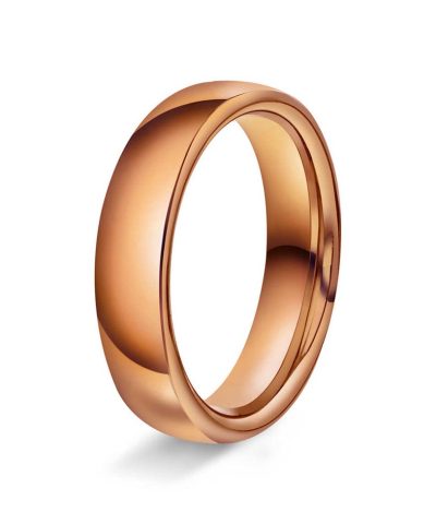 Oval 5mm polert rødt gull