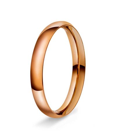 Spissoval 2mm polert rødt gull