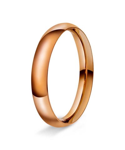 Spissoval 3mm polert rødt gull