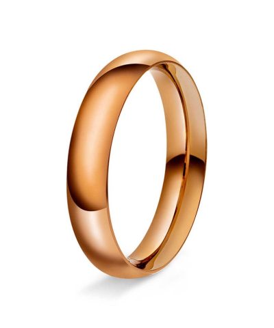 Spissoval 4mm polert rødt gull