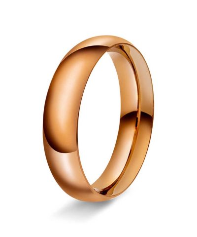 Spissoval 5mm polert rødt gull