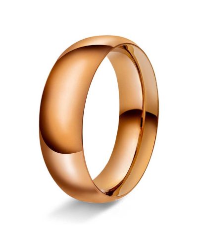 Spissoval 6mm polert rødt gull