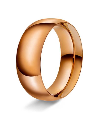 Spissoval 7mm polert rødt gull