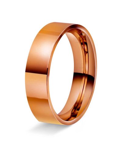 Rekt/buet 5mm polert rødt gull