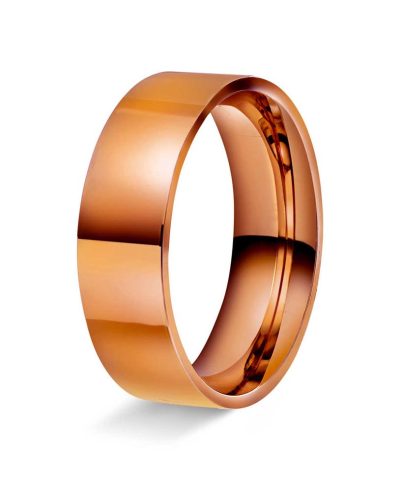 Rekt/buet 6mm polert rødt gull