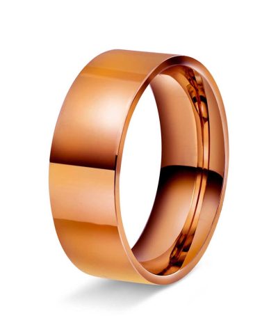 Rekt/buet 7mm polert rødt gull