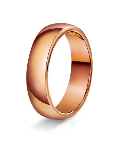 Hvelvet/flat 5mm polert rødt g