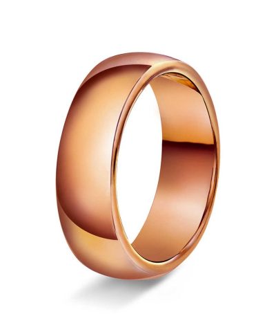 Hvelvet/flat 6mm polert rødt g