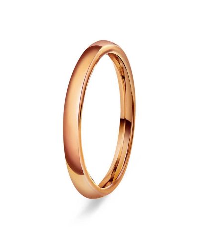 Hvelvet/buet 2mm polert rødt g