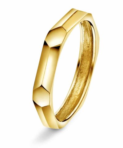 Fasettring i gull 3.2mm