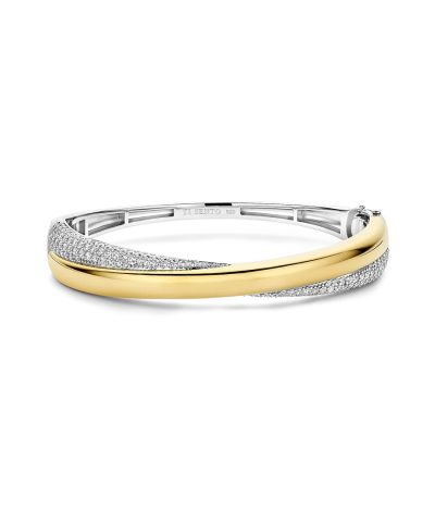 Ti Sento Bold Zirconia Crossover Bangle