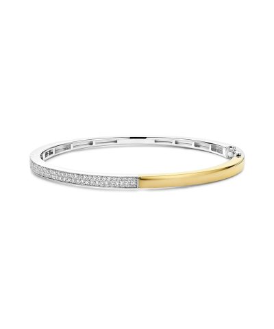 Ti Sento Contrast Zirconia Bangle