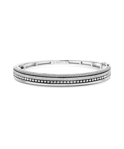 Ti Sento Structure Bangle Silver
