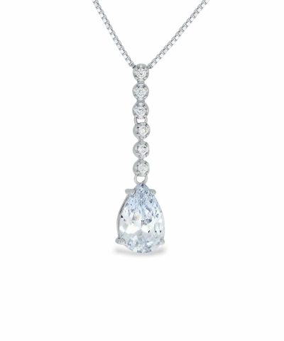 Gulldia Brud Anheng i Sølv med Zirkonia