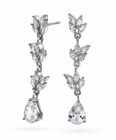 Kelly øredobber i sølv med zirkonia