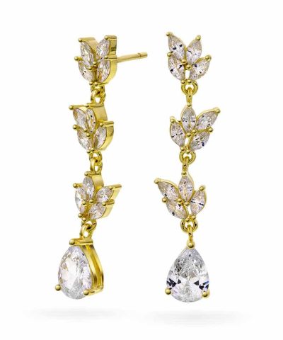 Kelly øredobber i sølv med zirkonia