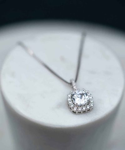 Alternative view of Grace smykke i sølv med zirkonia