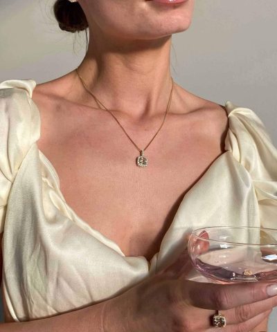 Alternative view of Grace smykke i sølv med zirkonia