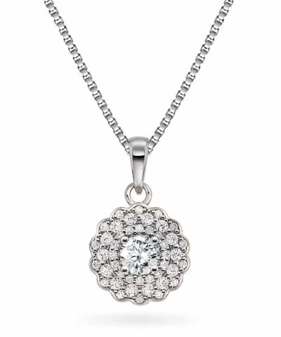 Maud smykke i sølv med zirkonia