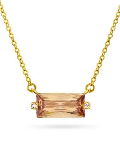 Kate smykke i sølv m/zirkonia, champagne