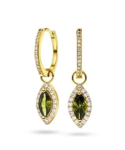 Rose øredobber i sølv med zirkonia