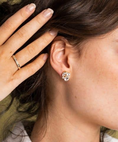 Alternative view of Chrissy øredobber i sølv med zirkonia