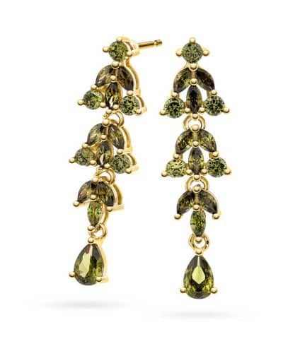 Zoe øredobber i sølv med oliven zirkonia