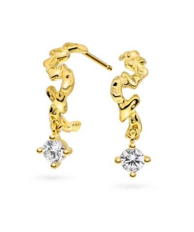 Shapes by Gulldia Sparkle øredobber i sølv med zirkonia