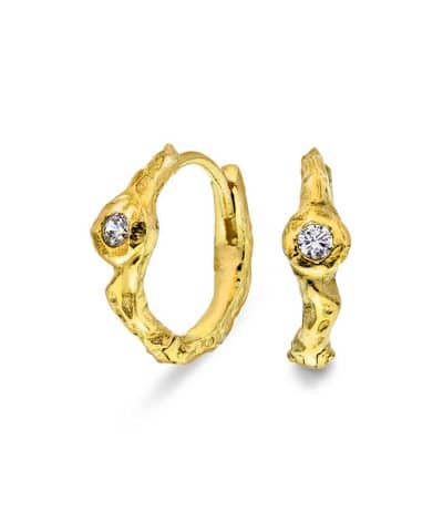 Shapes by Gulldia Spring øreringer i sølv med zirkonia