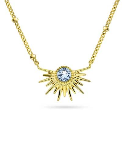 Shapes by Gulldia Rise smykke i sølv med blå zirkonia