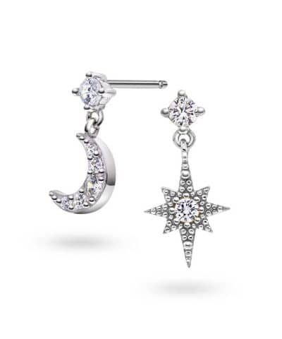 Shapes by Gulldia Star øredobber i sølv med zirkonia
