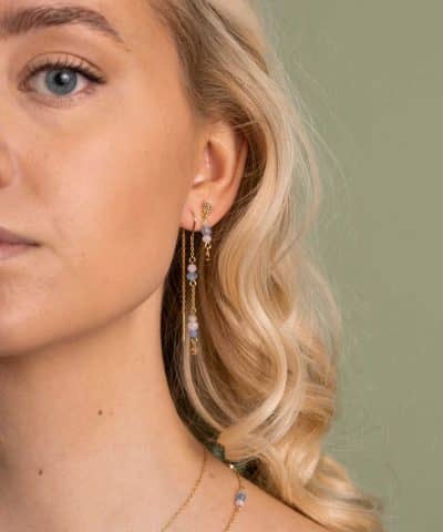 Alternative view of Shapes by Gulldia Fairy øredobber i sølv med krystall