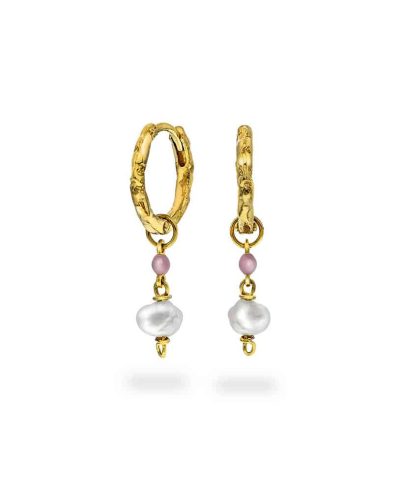 Willow øreringer i sølv med perler