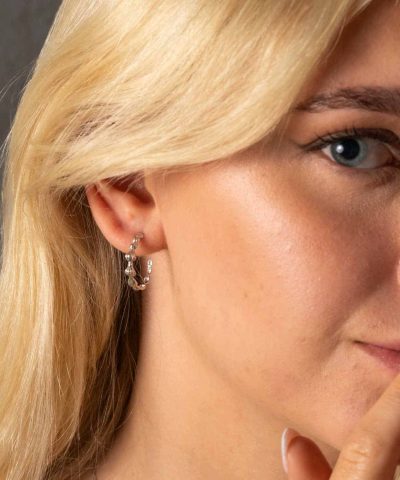 Alternative view of Magma øredobber i sølv