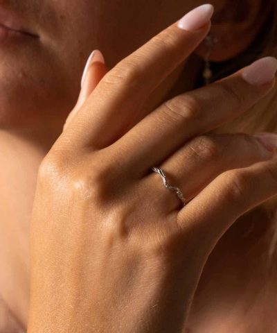 Alternative view of Ocean ring i sølv