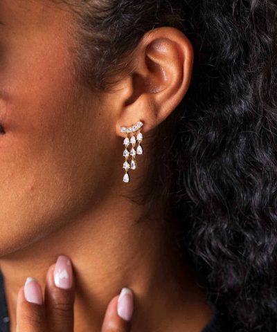 Alternative view of Miley øredobber i sølv med zirkonia