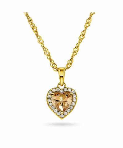 Nea smykke i sølv m zirkonia, champagne