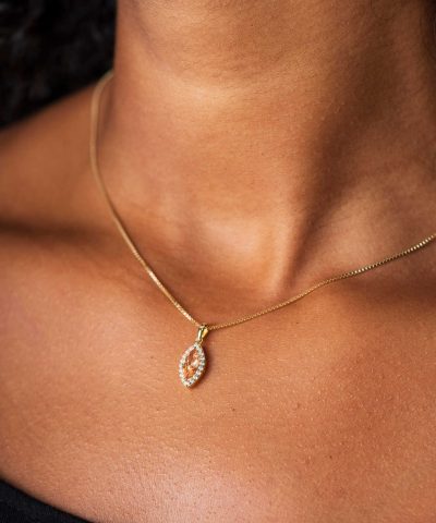 Alternative view of Rose smykke i sølv med zirkonia