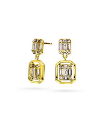 Demi øredobber i sølv med zirkonia