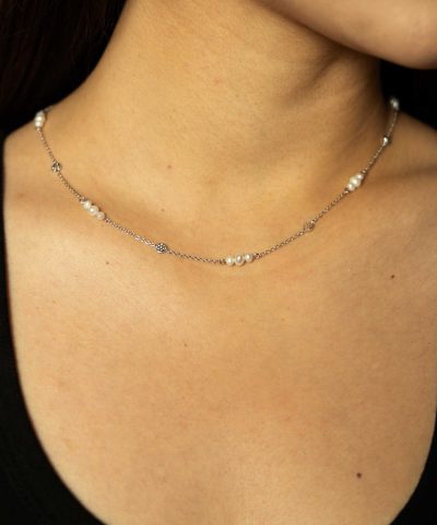 Alternative view of Fairy smykke i sølv med perler